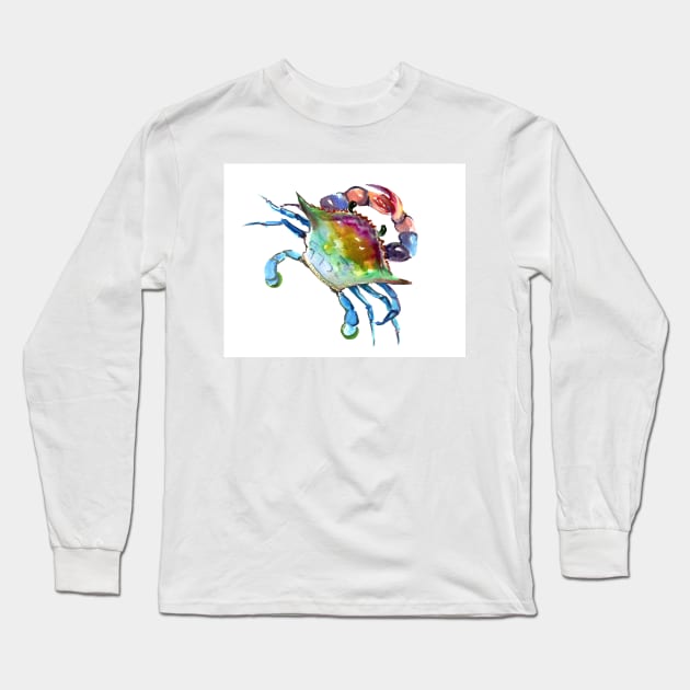 Crab Artwork Long Sleeve T-Shirt by surenart